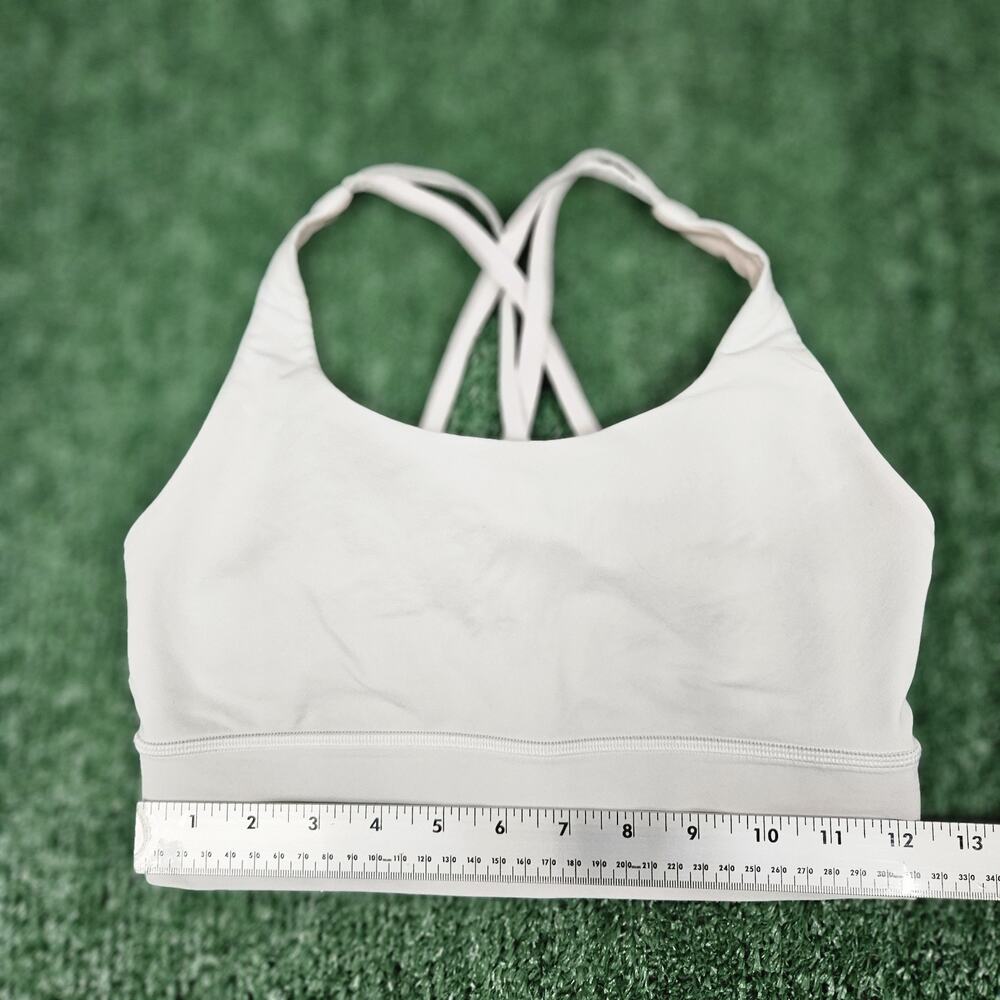 Lululemon White Energy Sports Bra High Neck Support Women’s Size 6 - Picture 5 of 7